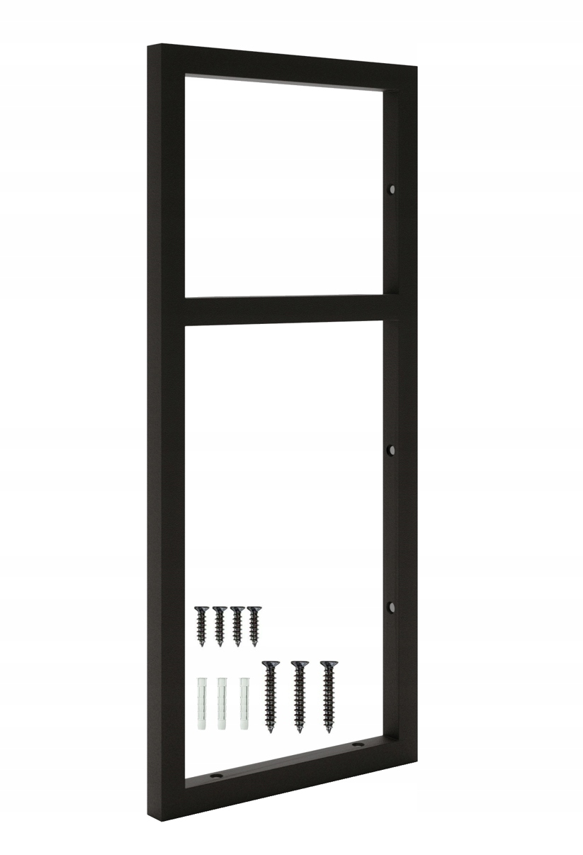 Držák pro dvojitou závěsnou poličku Loft 55 cm x 29 Cm černý kovový