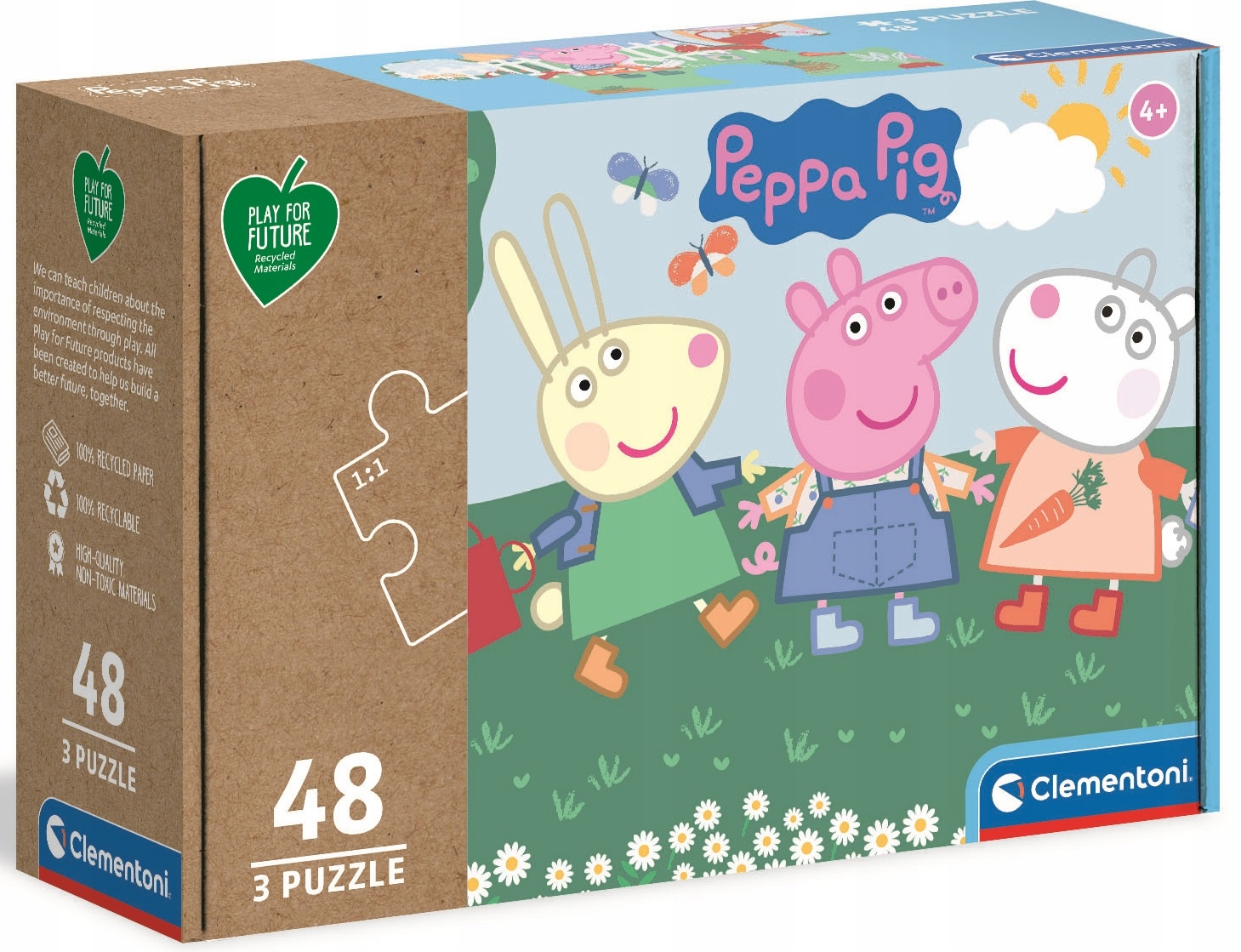 

Puzzle 3x48 Świnka Peppa 3w1 Clementoni 25269 Eko