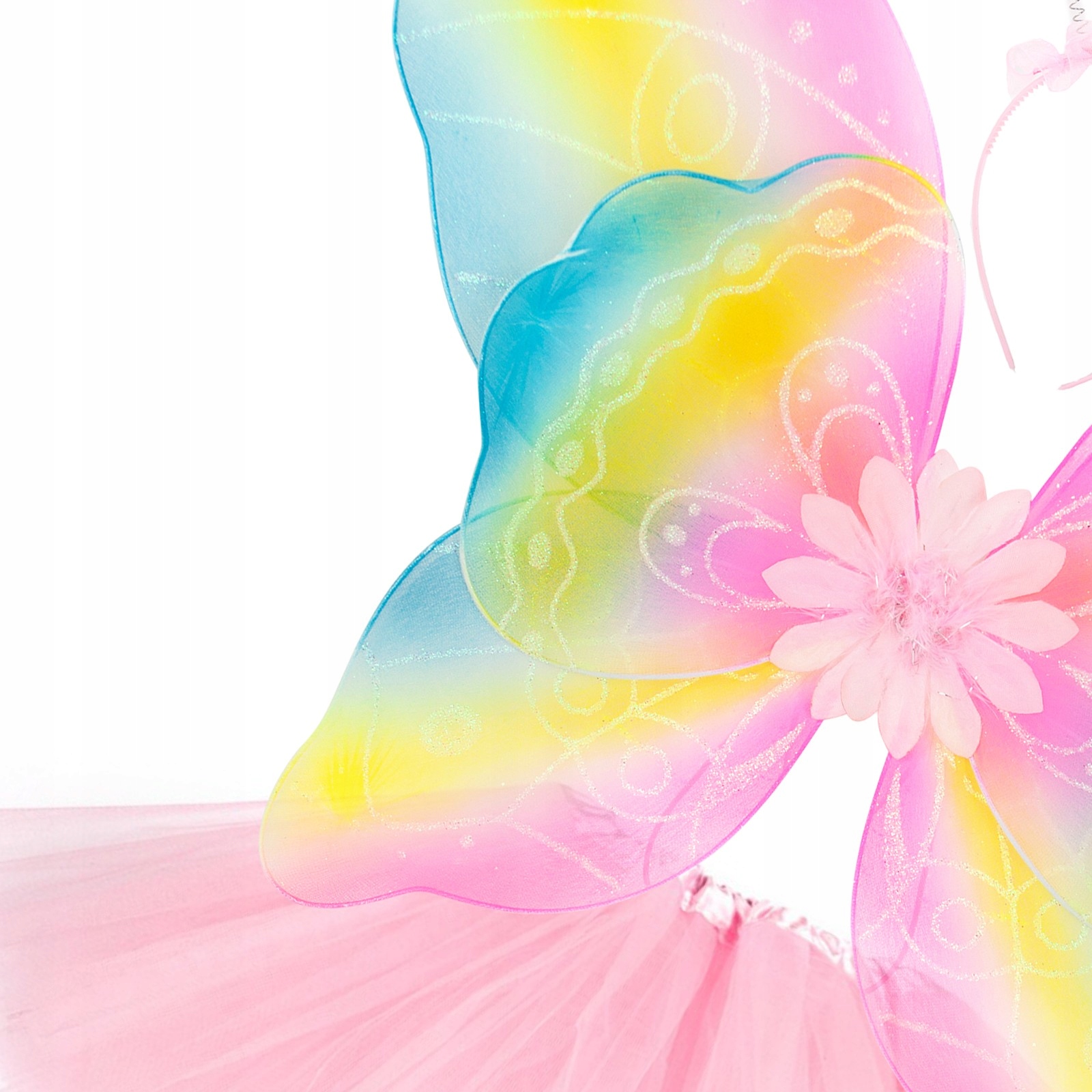 Różowy PASTELOWY ZESTAW MOTYLKA Strój SKRZYDEŁKA spódniczka TUTU MOTYL EAN (GTIN) 5905159542201