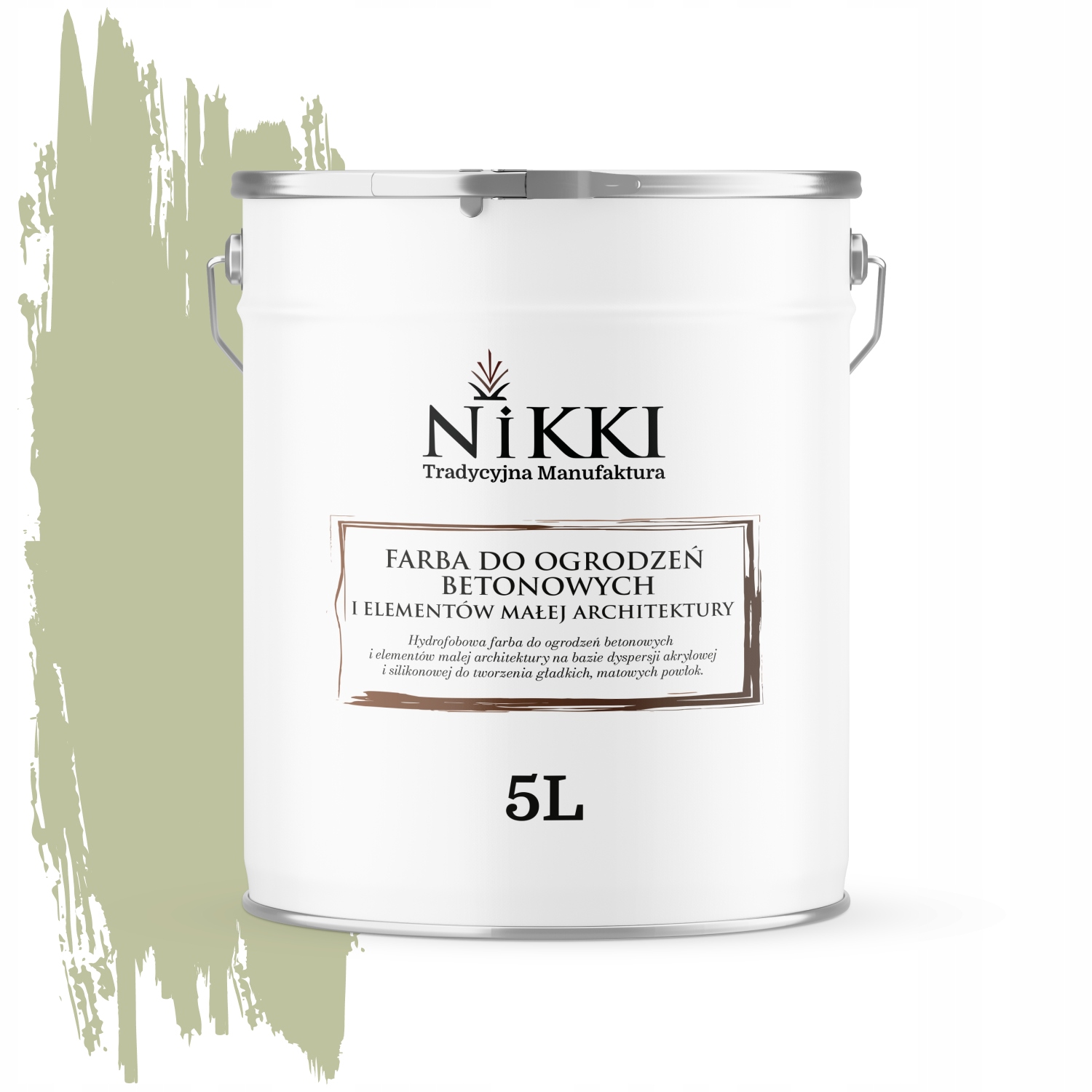 Farba Na Maľovanie Plotov 5 L Betónových Kvetináčov Zelená Svetlá F483