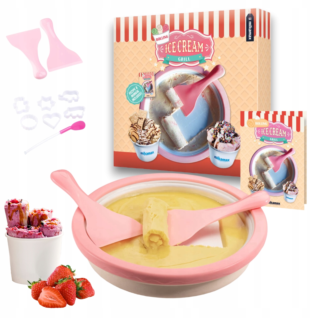 Maszyna Do Lodów Tajskich 6 Foremek 2 Szpachelki Pomysł na Prezent