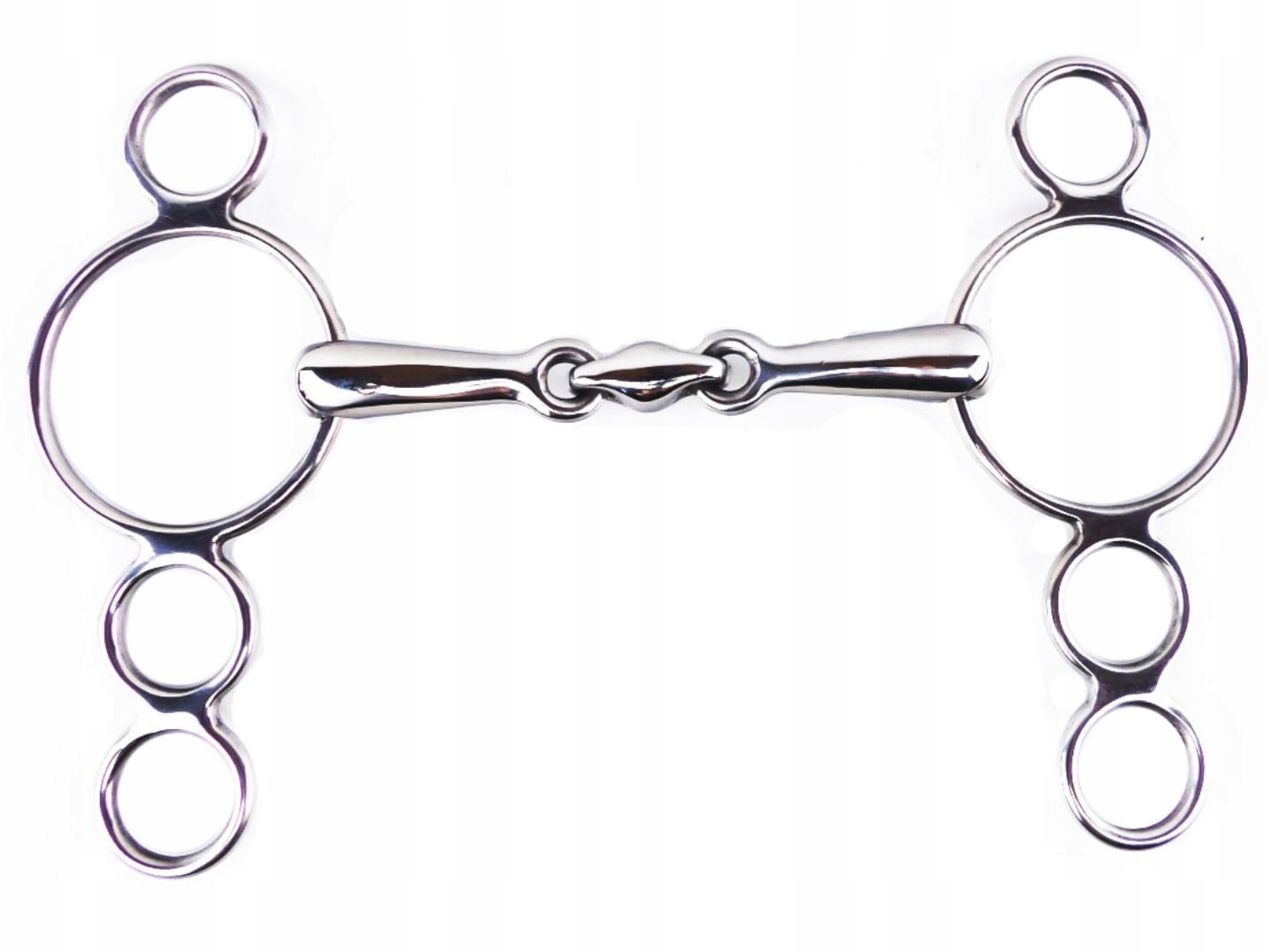 Wędzidło wielokrążek podwójnie łamane puste Balotade 12,5 cm