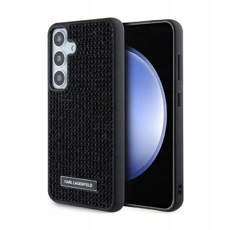 Karl Lagerfeld Rhinestone Metal Logo Etui Samsung Galaxy S24+ (czarny)