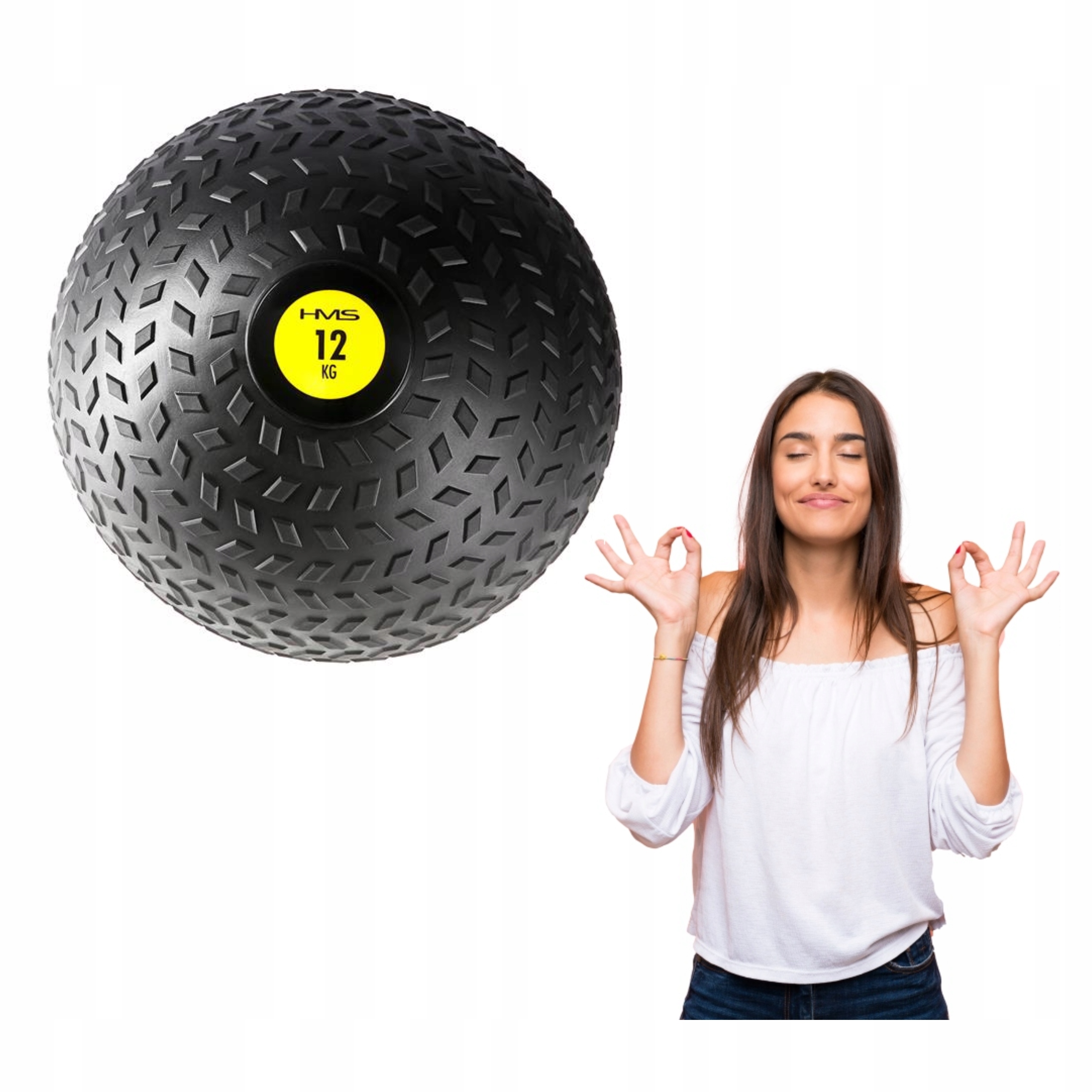 Hms PST12 antypoślizgowa piłka treningowa slam ball 12kg do ćwiczeń