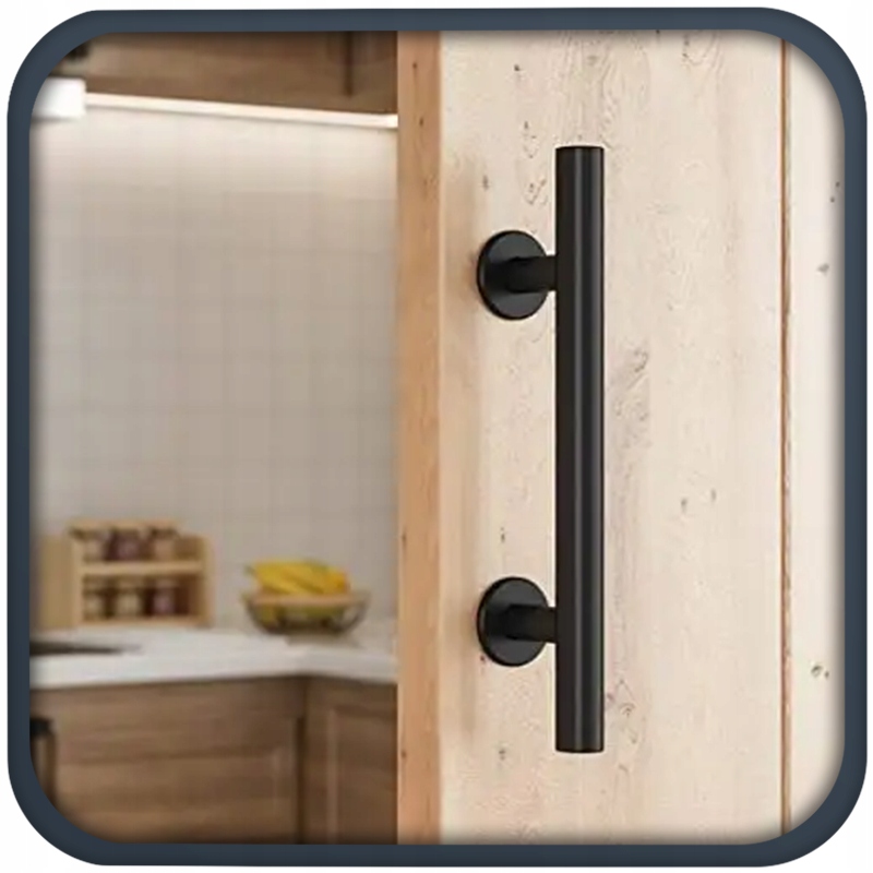 UCHWYT KLAMKA DO DRZWI PRZESUWNYCH CZARNA MATOWA LOFT POCHWYT RETRO PREMIUM Marka inna