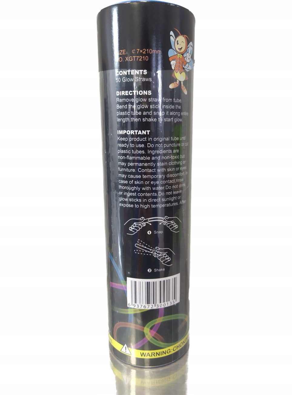 ŚWIECĄCE W CIEMNOSCI SŁOMKI POMARAŃCZOWE 50 SZT. elod Rodzaj inny