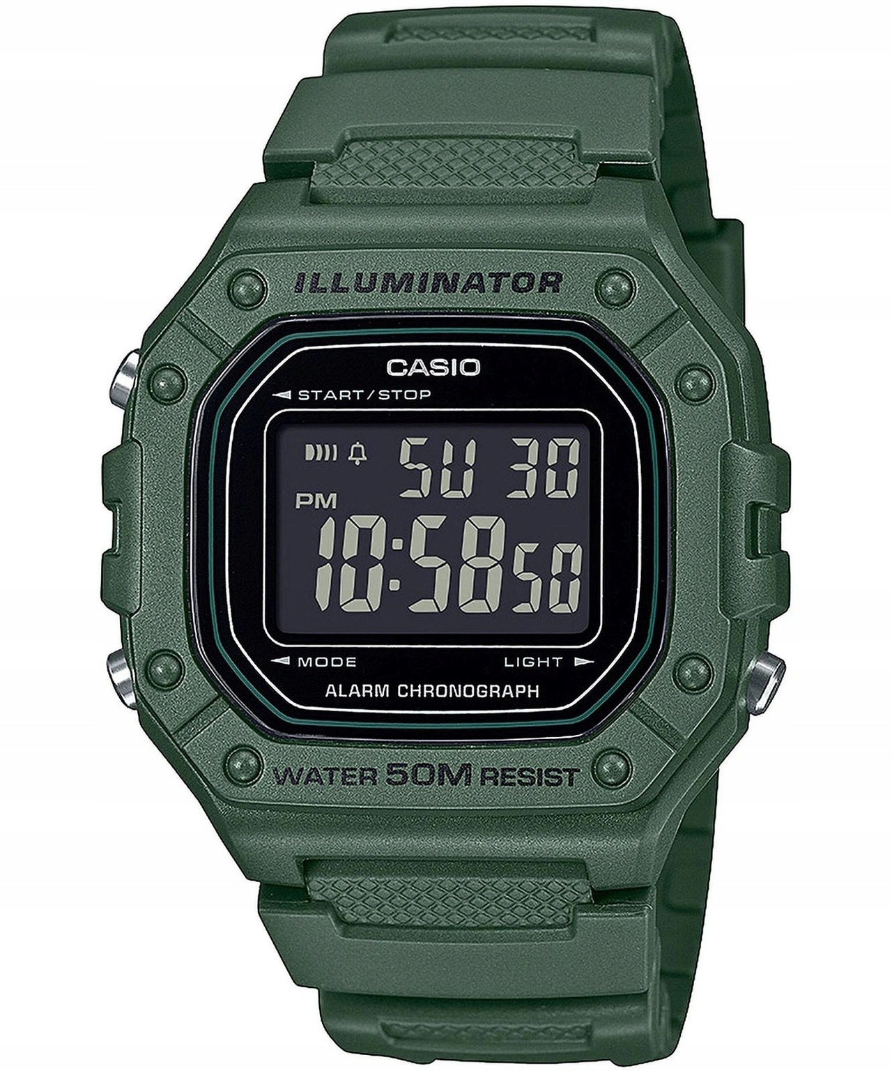 Pánské Hodinky Casio W-218H-3BVEF Youth Sportovní Zelené