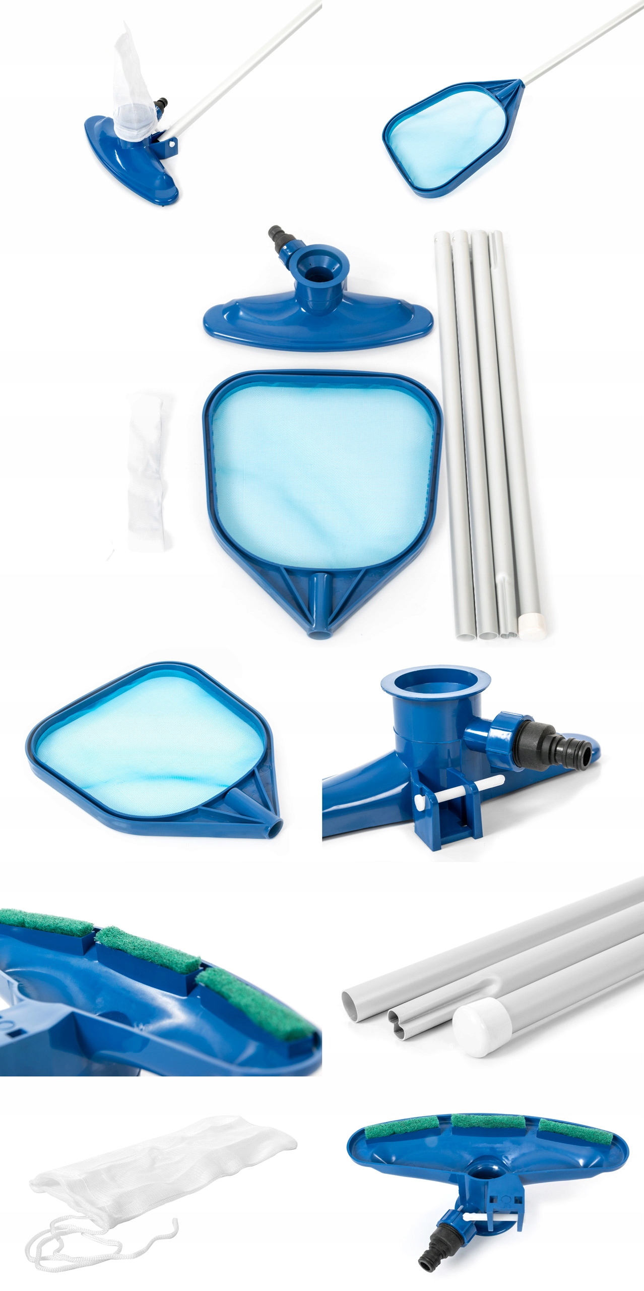 Odkurzacz Basenowy do Mycia Czyszczenia Basenu Jacuzzi Siatka Tyczka 290699 Producent inny