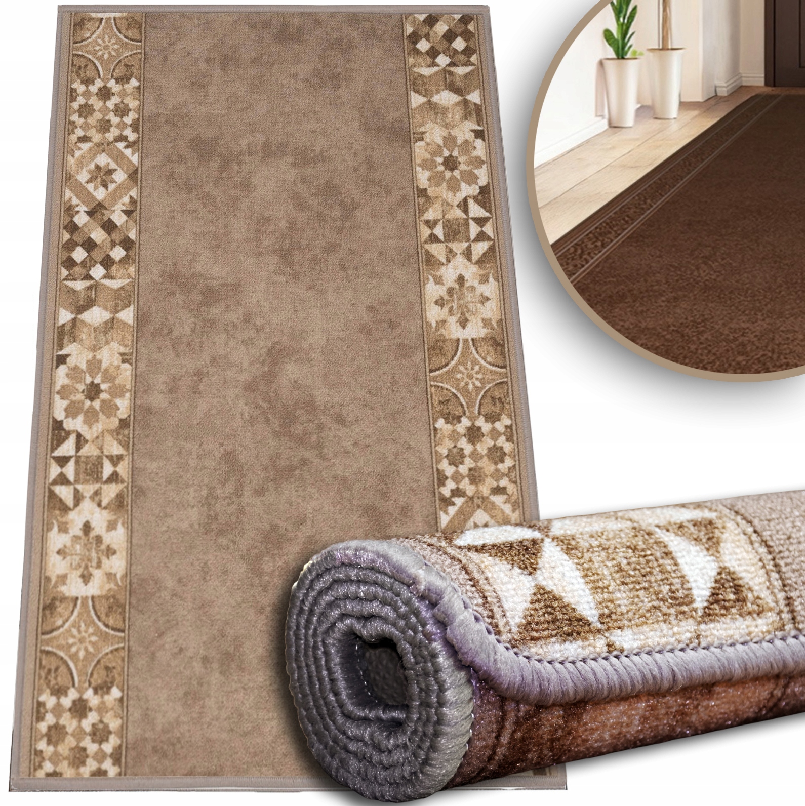 Koberec Měkký Koberec Protiskluzový Univerzální Dekorativní 66 x 250 cm