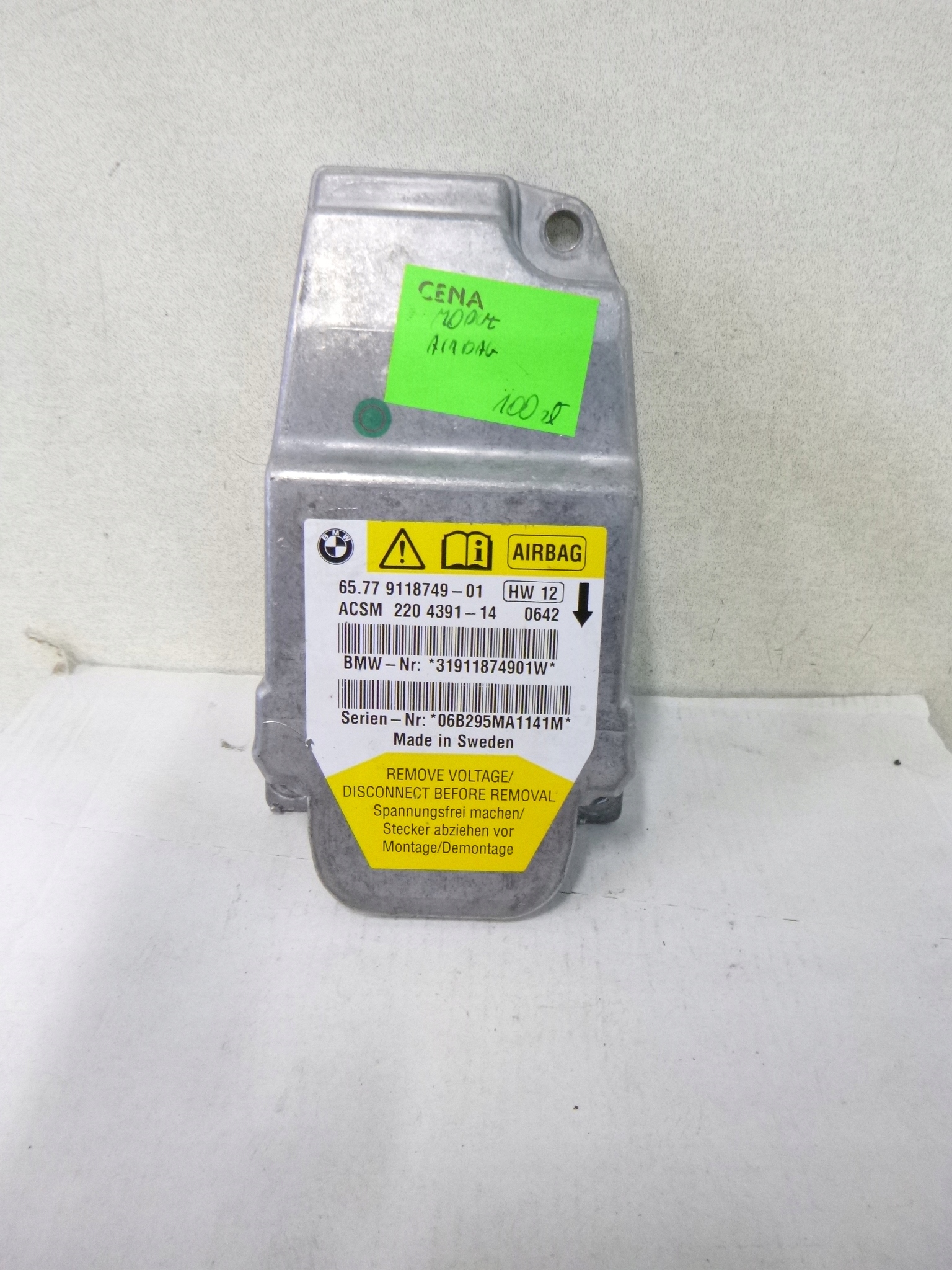 COMPUTER BEDIENTEIL AIRBAG BMW E60 E61 05R. SENSOR