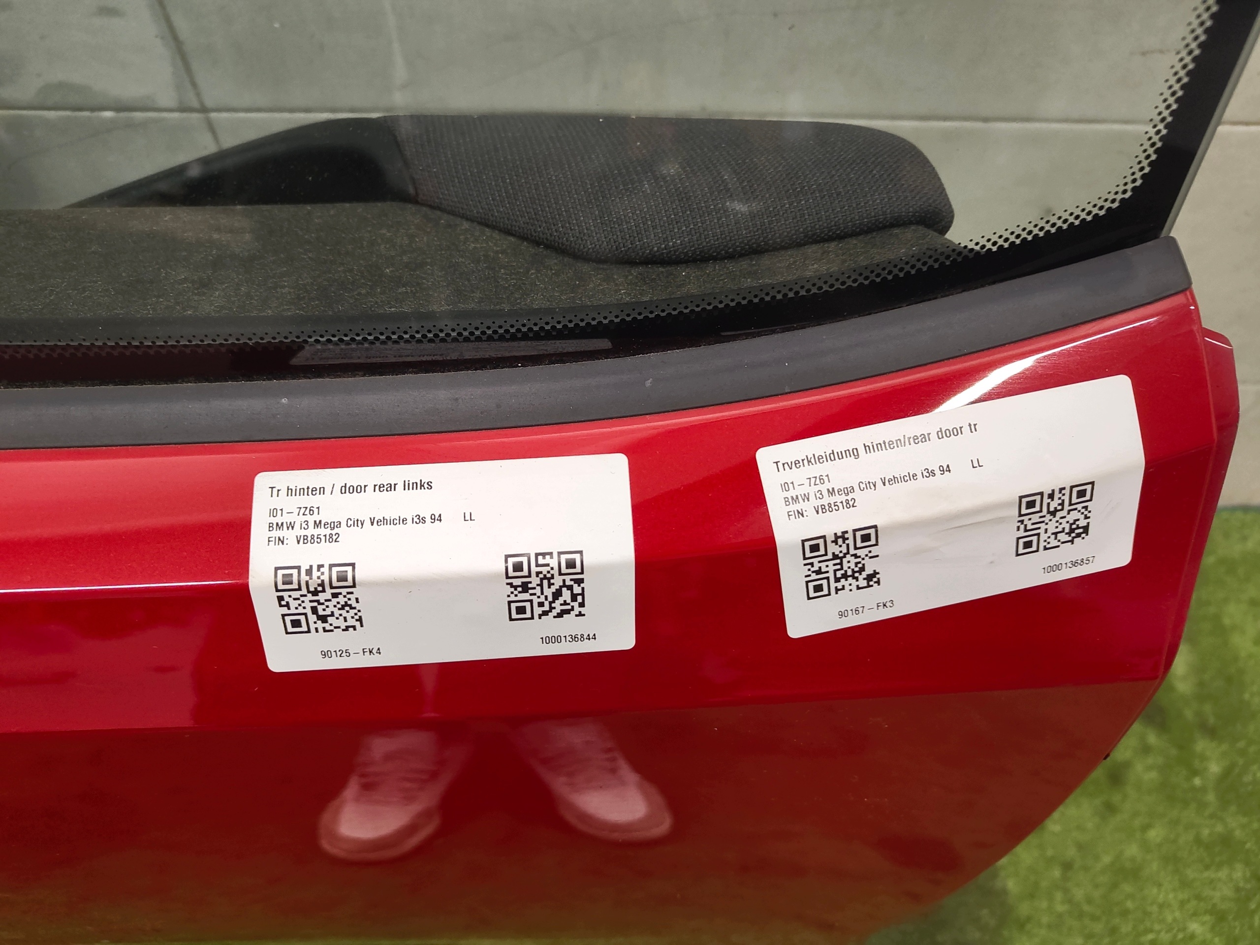 BMW i3 Tür links heck hinten Farbe C32