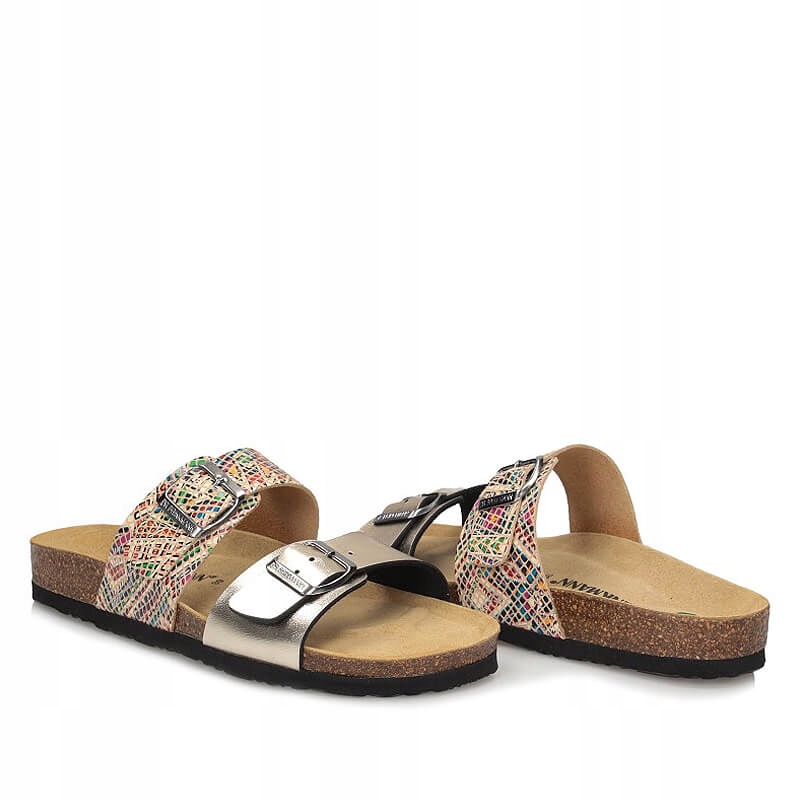 Klapki zdrowotne z wkładką z naturalnej skóry Dr. Brinkmann 700067-82 Kod producenta 700067-82