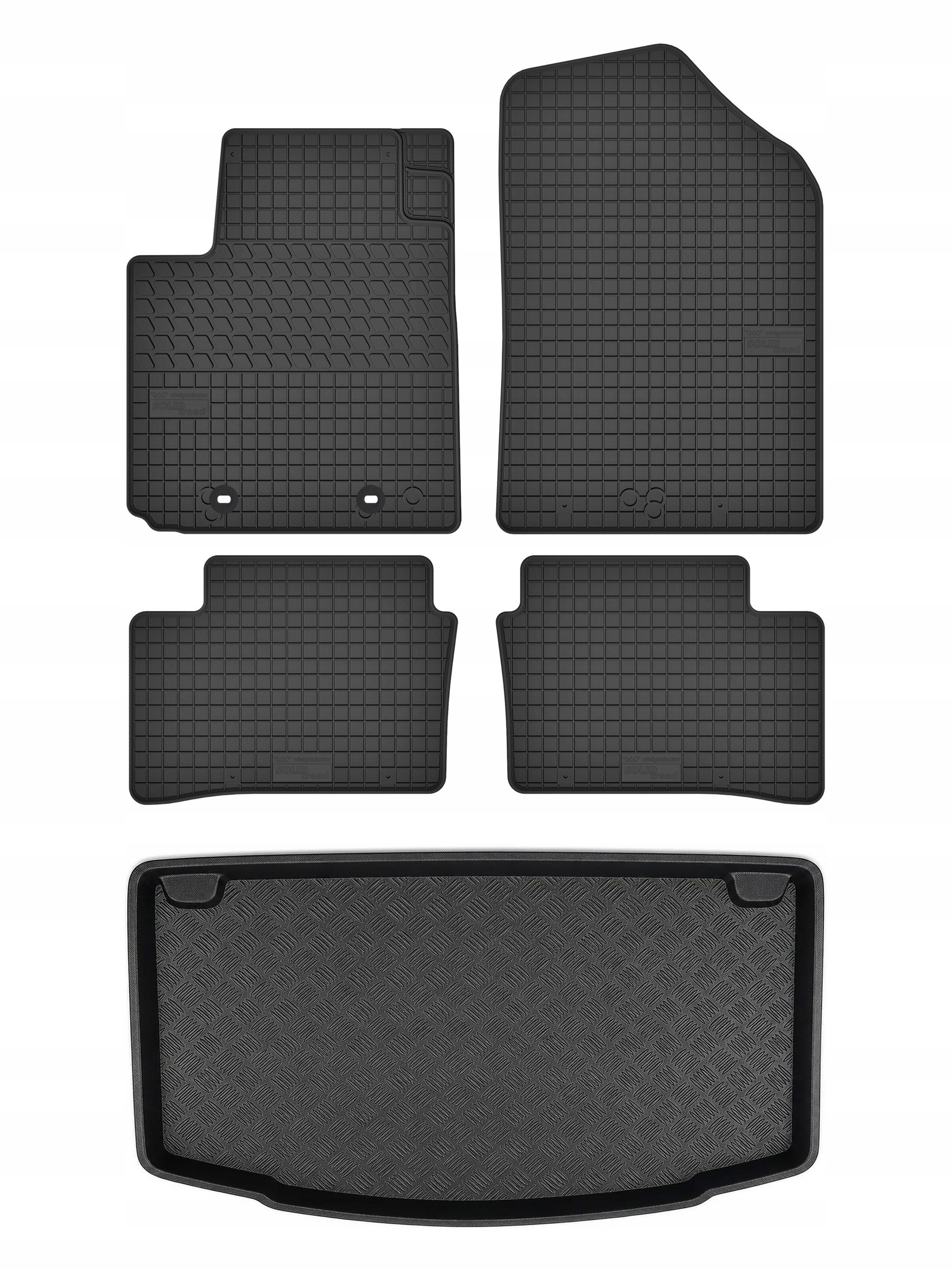 Dywaniki gumowe SolidTread mata bagażnika do: Kia Picanto II 2011-2017