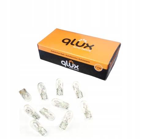 Qlux Żarówki 12V W5W T10 5W Postojówka 10 szt