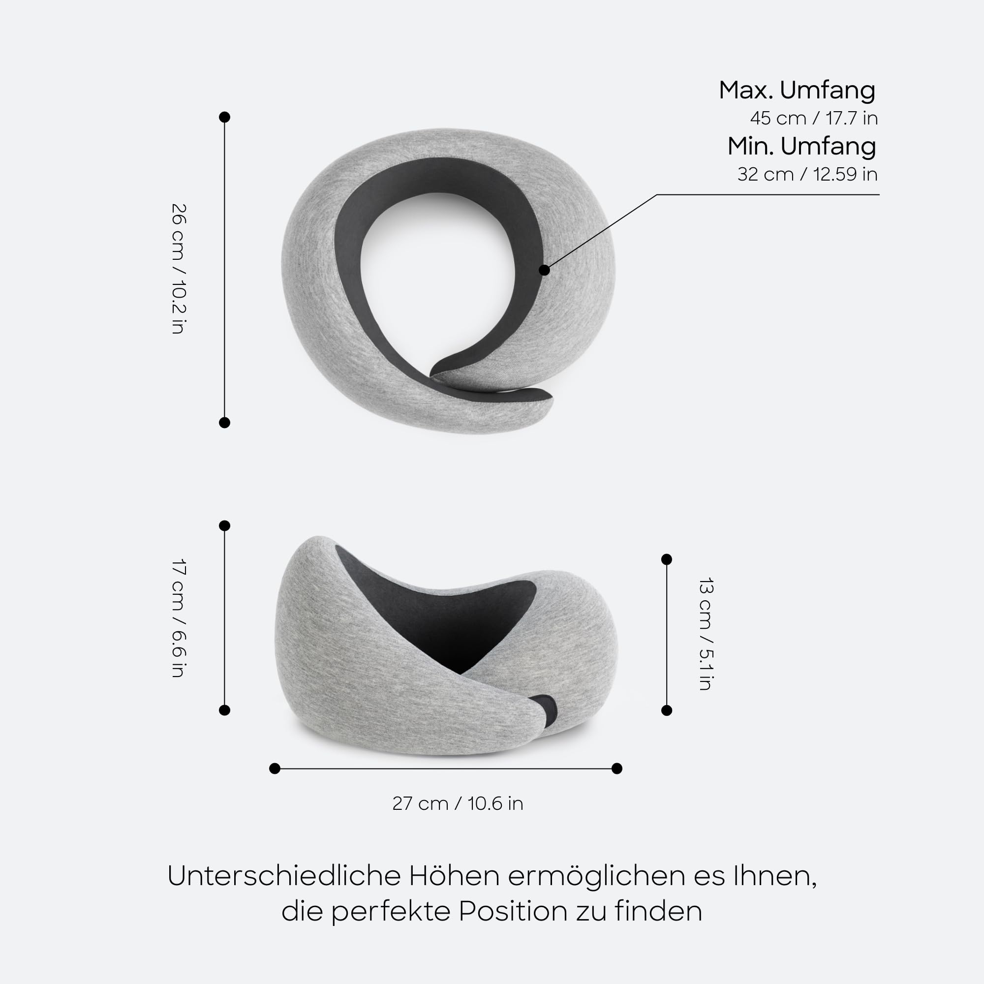 OSTRICHPILLOW Go Poduszka Na Szyję Z Pianką Memory Ergonomiczny Design — miniatura 4