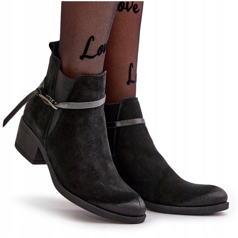 Dámské Kotníkové Boty Na Zipovém Podpatku Zazoo 60478 Černé 36