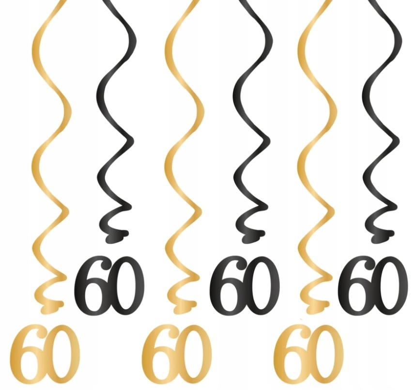 

Świderki Dekoracje Na 60 Urodziny Gadżety 6szt.