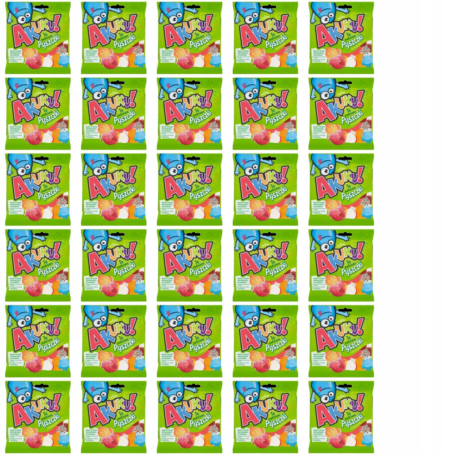 Levně 30x 90g Akuku tyto plněné tlamičky želé bonbony Karton