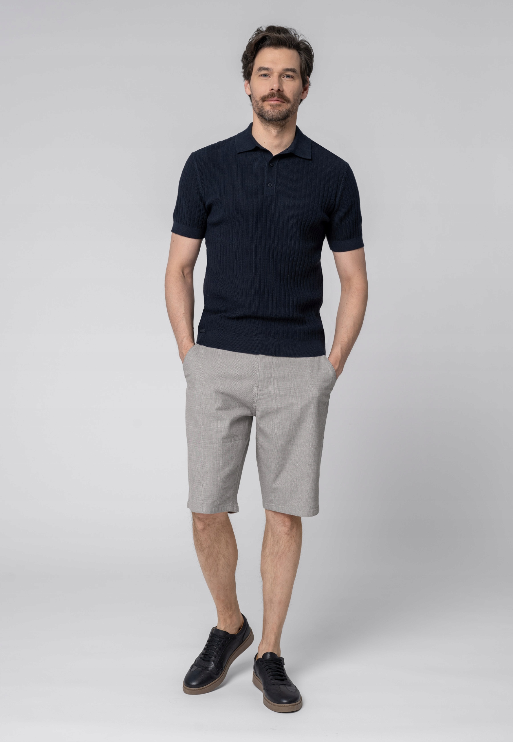 Pánské Bavlněné Kraťasy Chinos Šedé Volcano P-shad XL