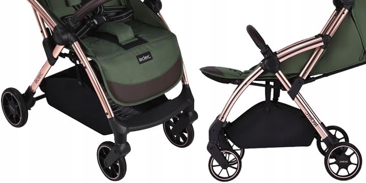 LECLERC BABY INFLUENCER WÓZEK SPACEROWY BLACK BROWN 528 Typ siedziska Rozkładane
