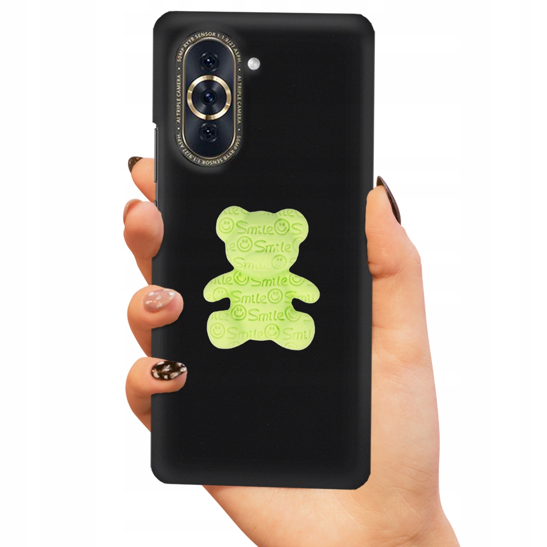 Pouzdro Matné Černé Pro Huawei Nova 10 Zelený Medvídek