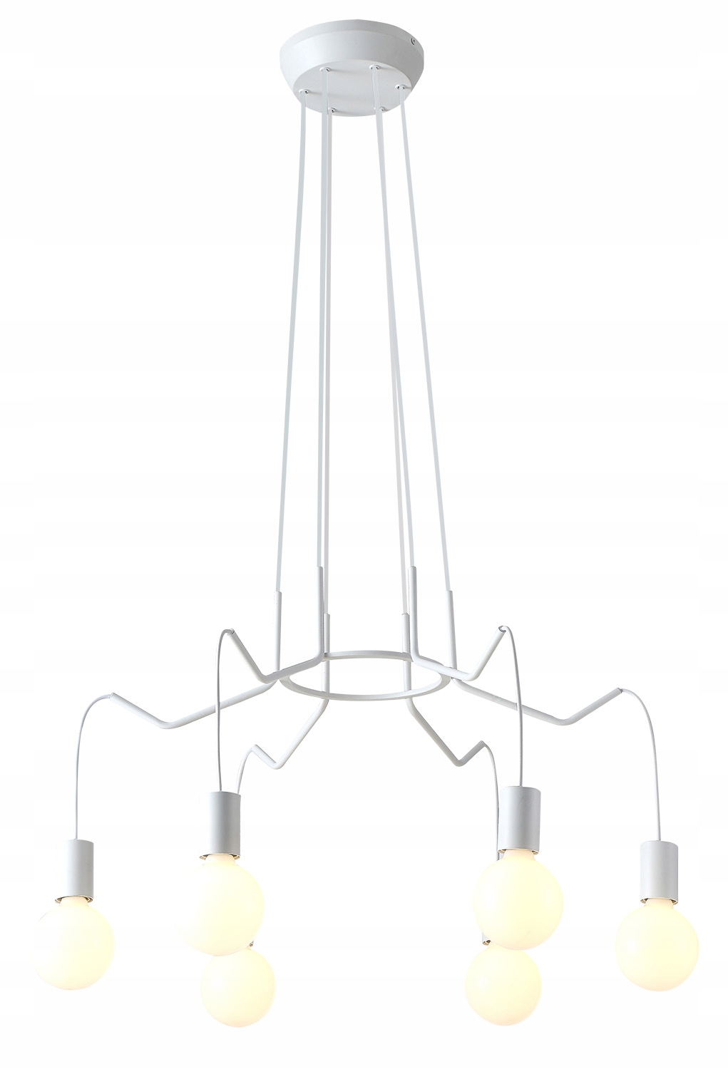 Závěsné svítidlo lustr bílý 6xE27 Basso Candellux