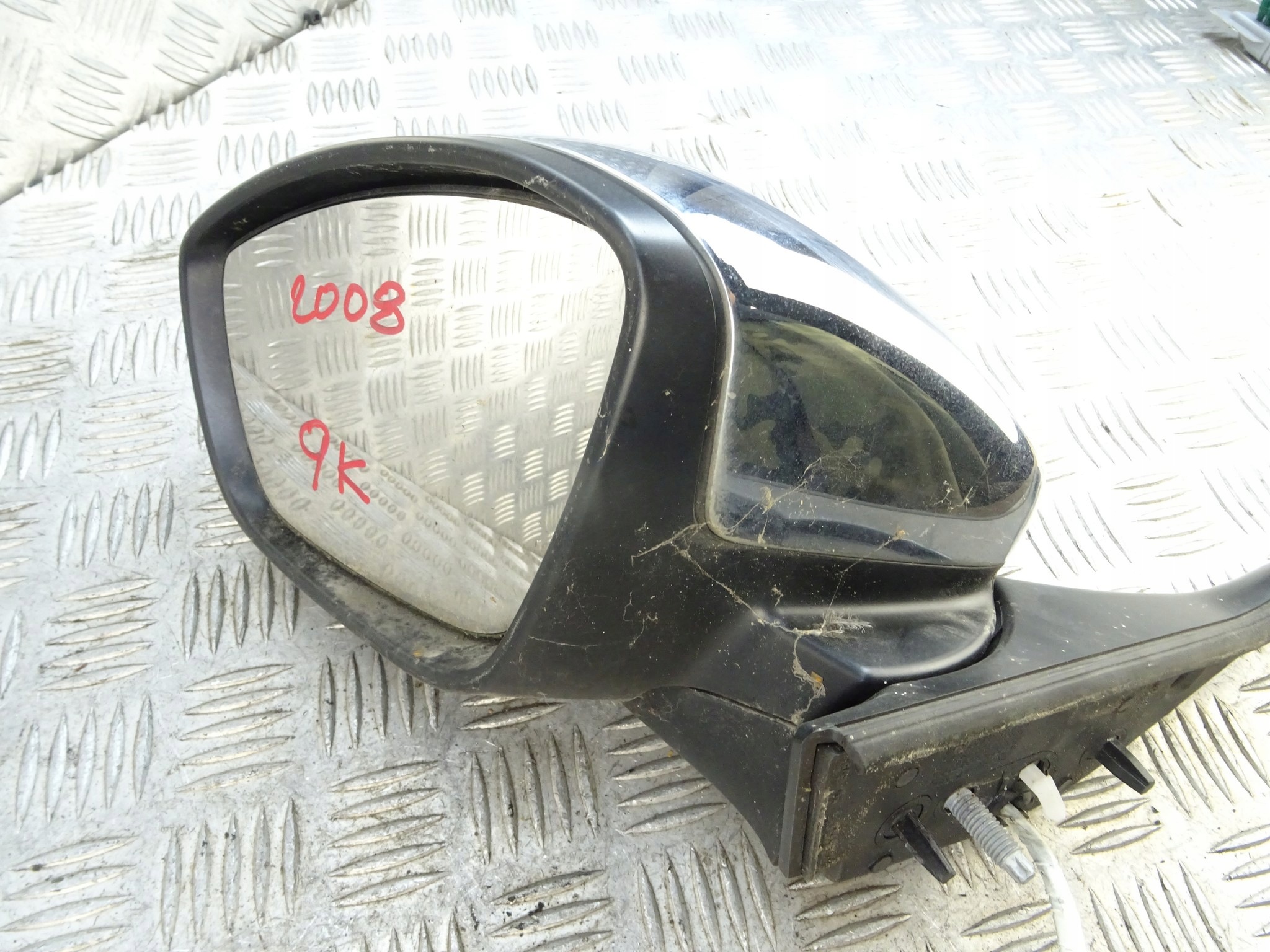 PEUGEOT 2008 mirror left CHROM 9 vertical UK