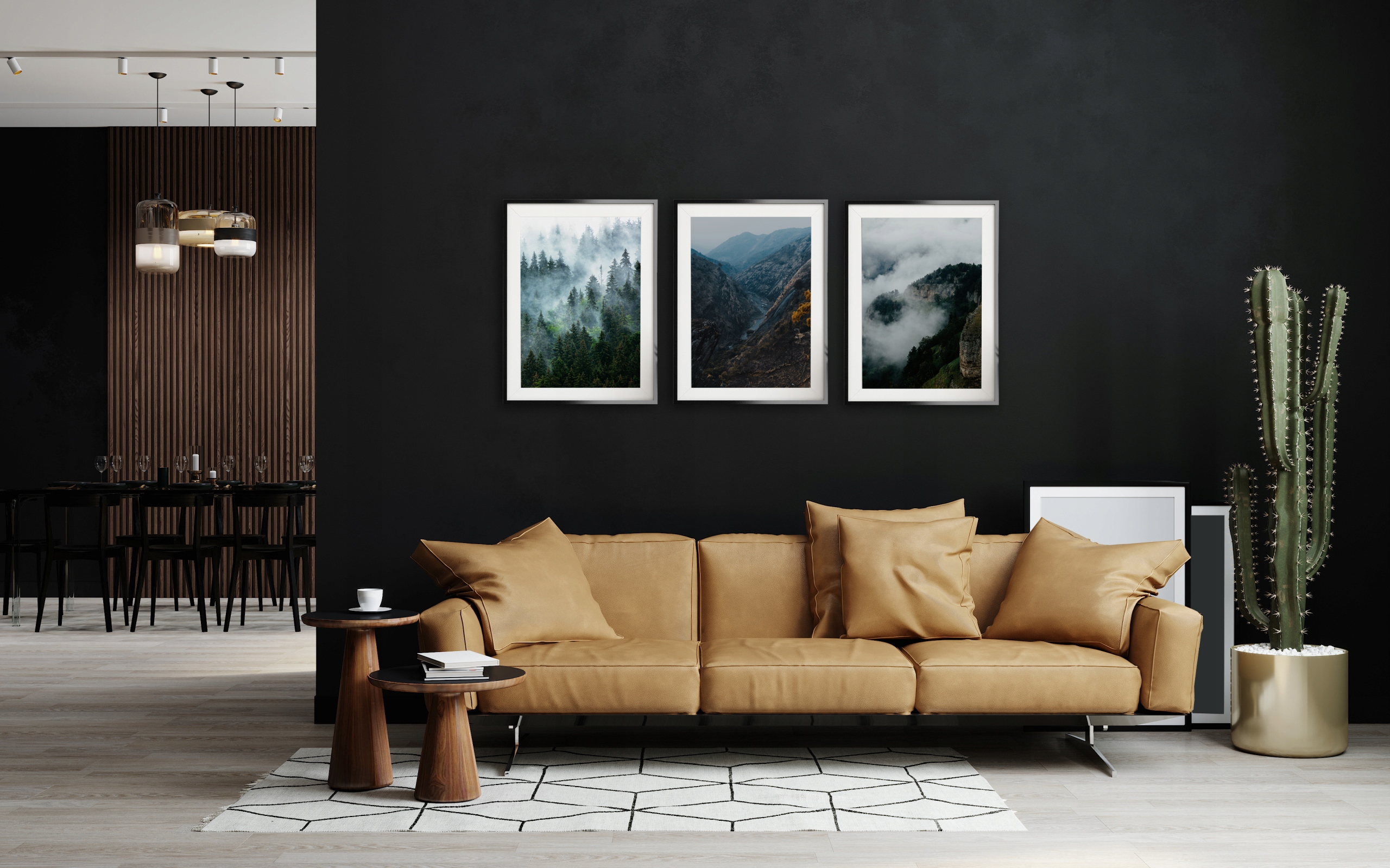 Zestaw plakatów obrazy 3 plakaty 30x40 las góry Kod producenta Zestaw plakatów obrazy plakaty