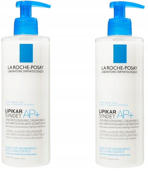 2x La Roche-posay Lipikar Syndet Ap+ Krem myjący 400 ml