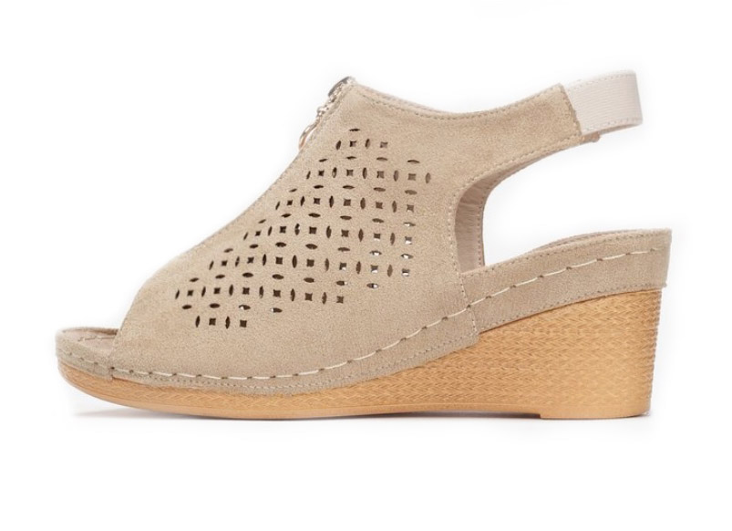 KLAPKI DAMSKIE BUTY PROFILOWANE SKÓRZANE Kod producenta 224 beige1 s1