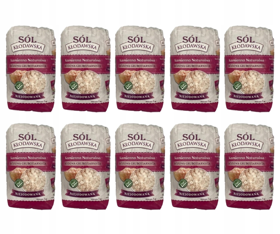 Levně Kladská sůl růžová hrubozrnná svařák 10x1 kg Kopalnia soli Kłodawa