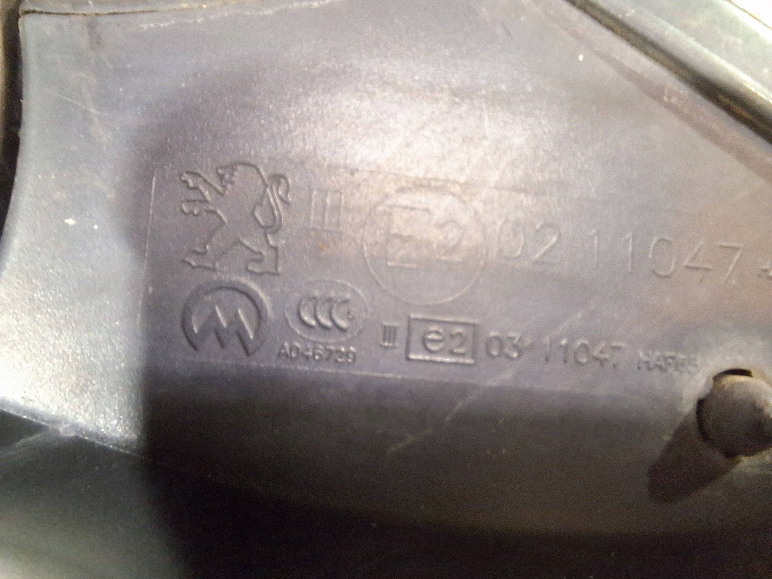 mirror exterior right manually 4 PIN PEUGEOT 208 2008 and 13
