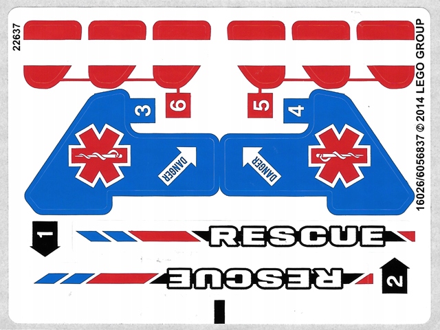 Lego Technic NAKLEJKA 42020stk01- ZESTAW - 42020 Marka LEGO