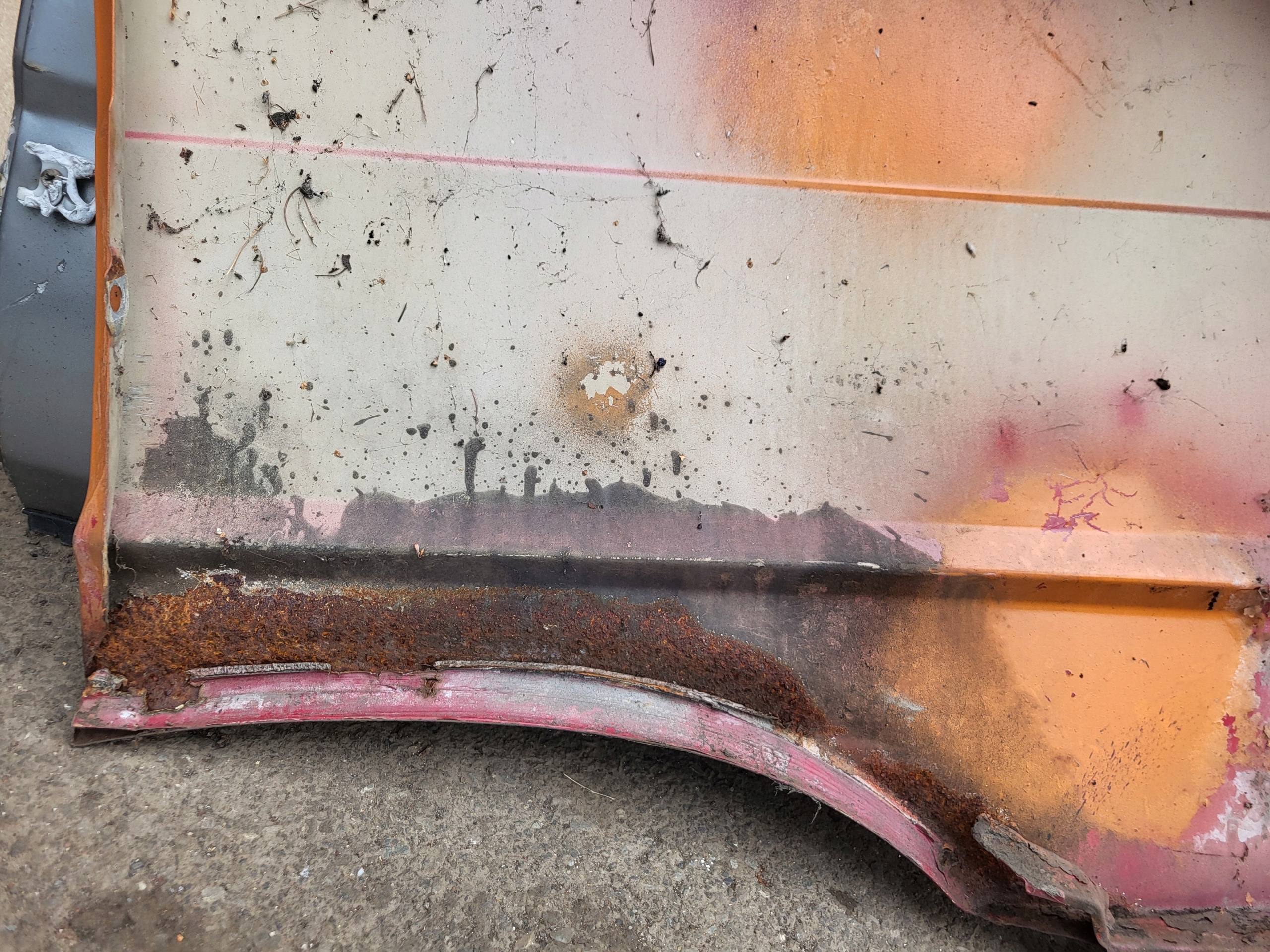 fender left front colour POMARANCZOWY VW TRANSPORTER T4