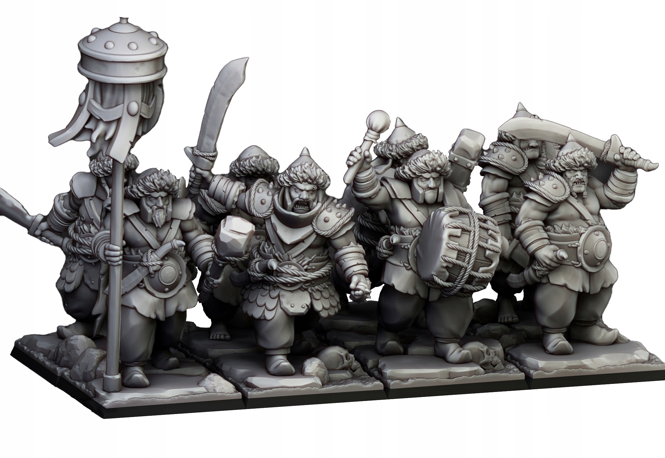 Ogre Bull / Tribesmen CMD - Highlands Miniatures