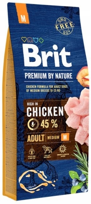 Brit Premium By Nature Chicken Adult Medium M 15kg