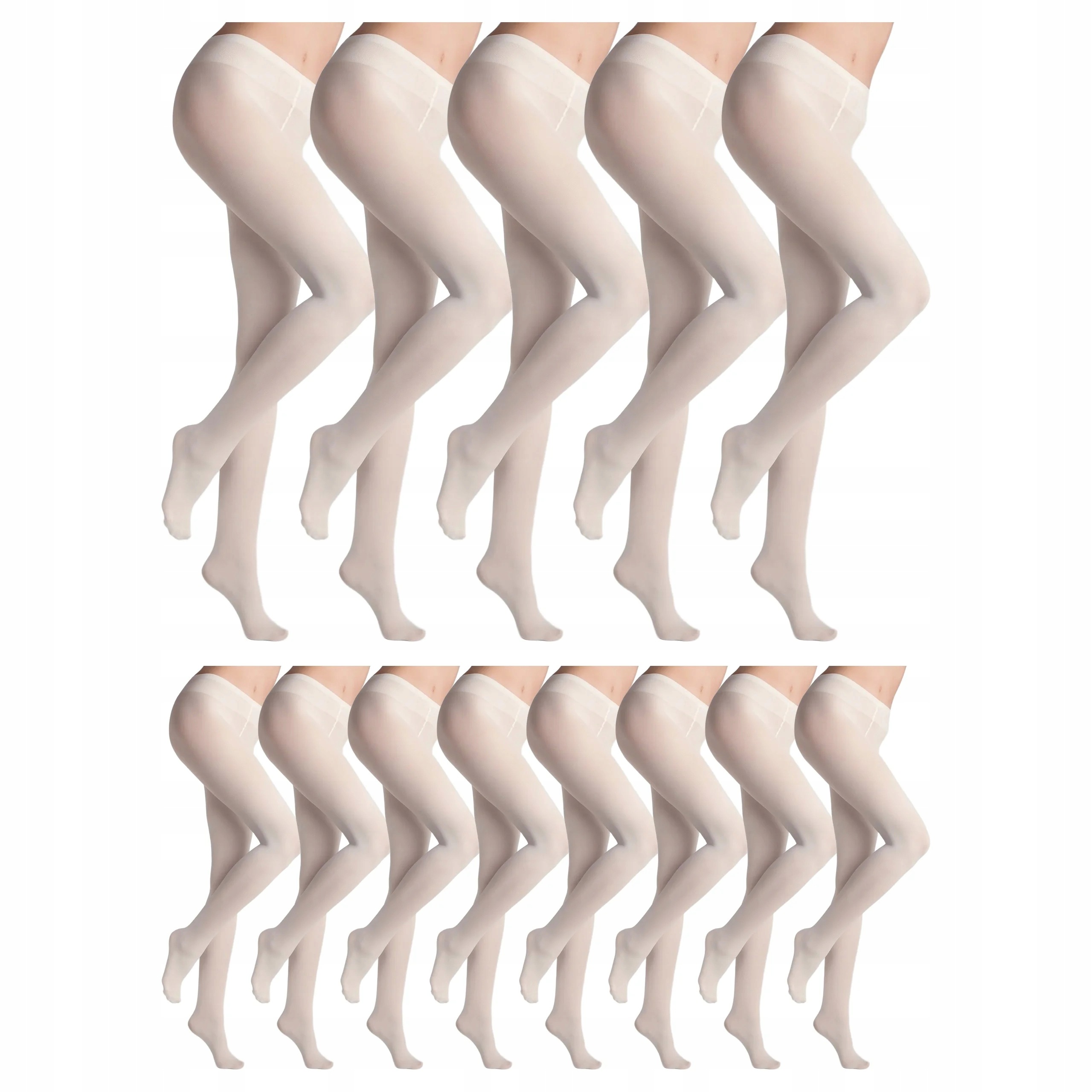 13 x Krycí punčocháče bez kalhotek Micro 60 den Marilyn Creme 4-L