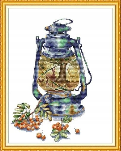 Kanva s potiskem vyšívací sada (kanva,mulina,jehla)