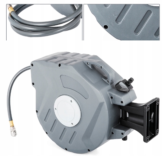 wąż ogrodowy na bębnie bęben ogrodowy do ogrodu ze zwijaczem ścienny 20m Marka inna