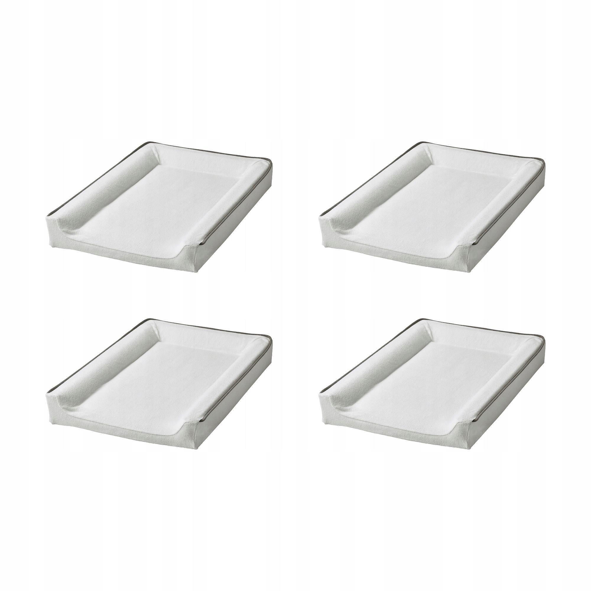 4 szt. Pokrowiec na matę do przewijania Vadra biały 48x74 cm