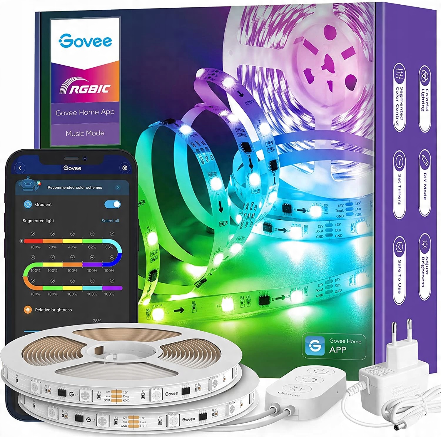 

Taśma Led 10M Aplikacja Niezależne Timer