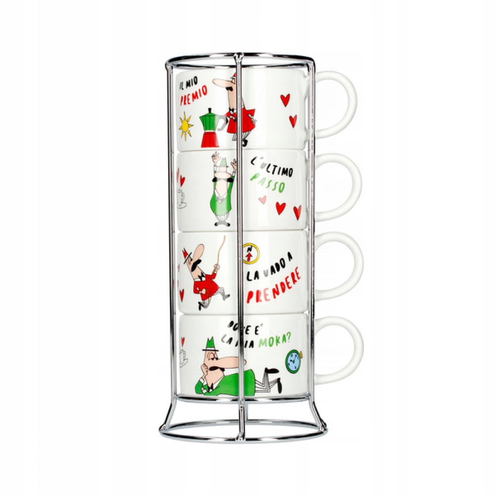 

Filiżanki Porcelanowe cappucino Bialetti 200 ml 4x