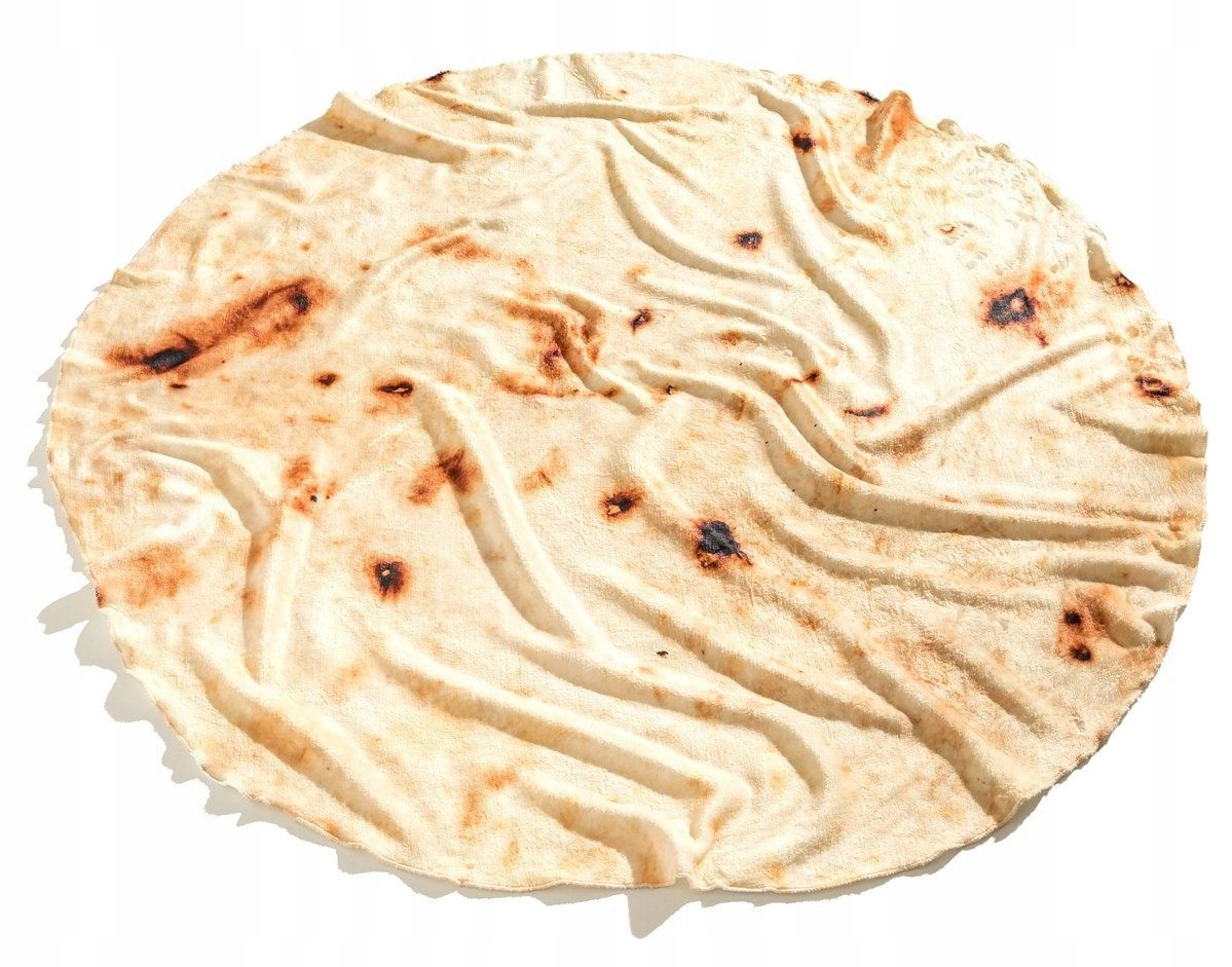 

Koc Tortilla Burrito Okrągły Miły W Dotyku Narzuta