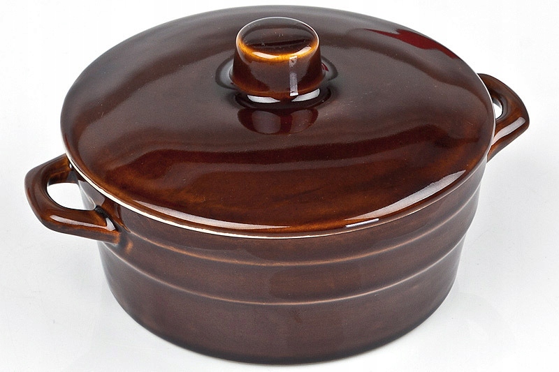 Garnek na smalec kokilka do zapiekania 1L kamionka Materiał dominujący ceramika