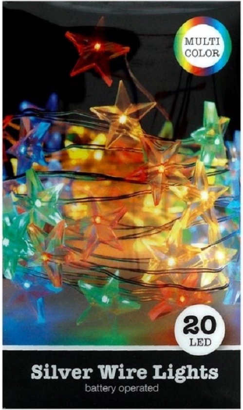 

Lampki sznur Gwiazdki 20 Led Multikolor 105 cm