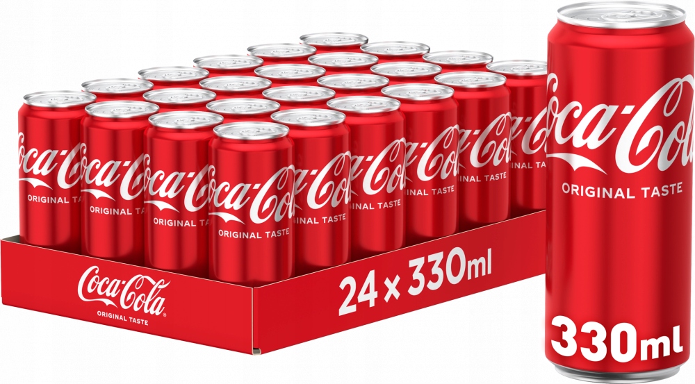 Levně Coca Cola Original 330 ml plechovka 24 ks