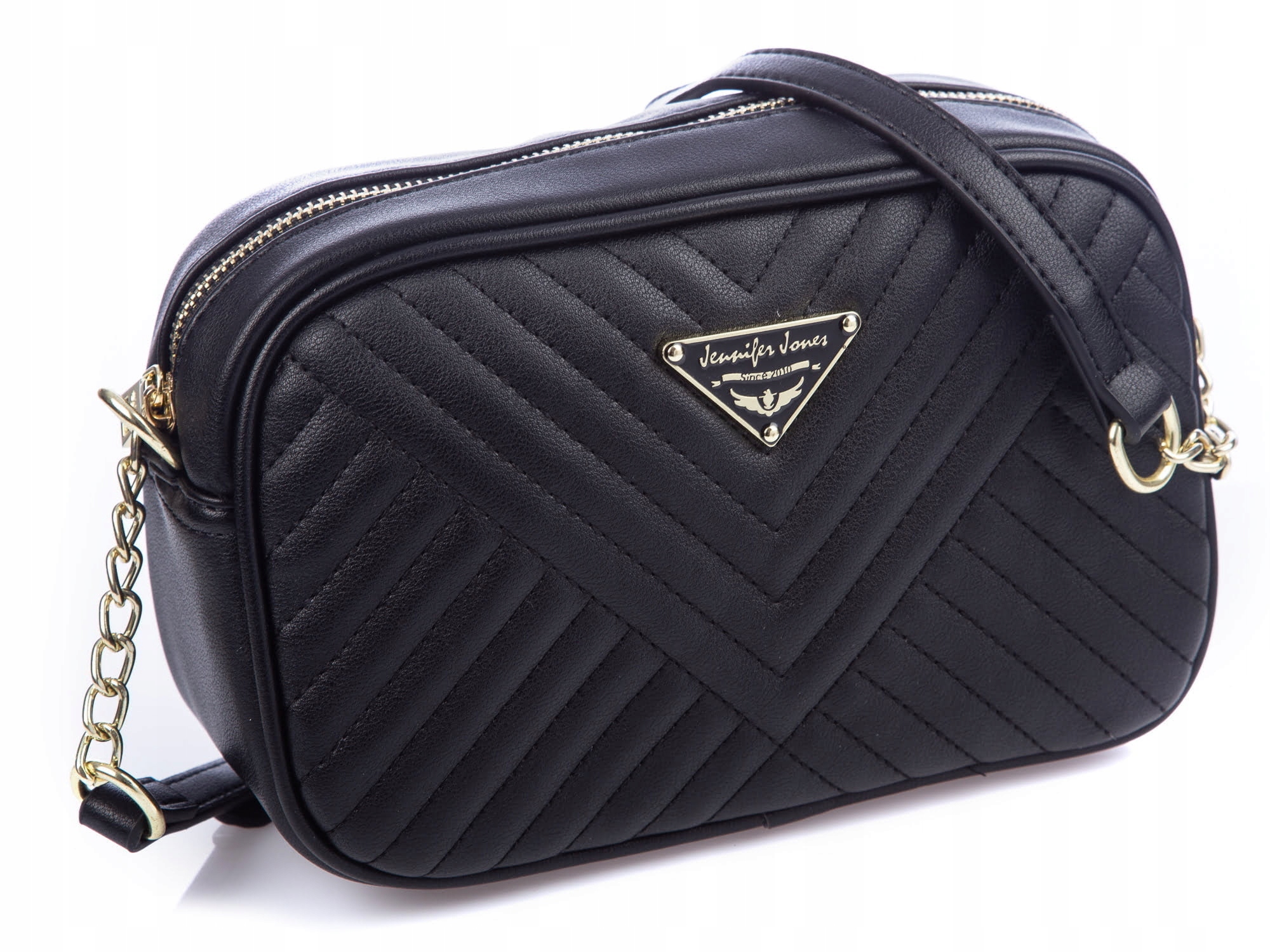 Torebka damska Na ramię mała pikowana wieczorowa bankietowa czarna