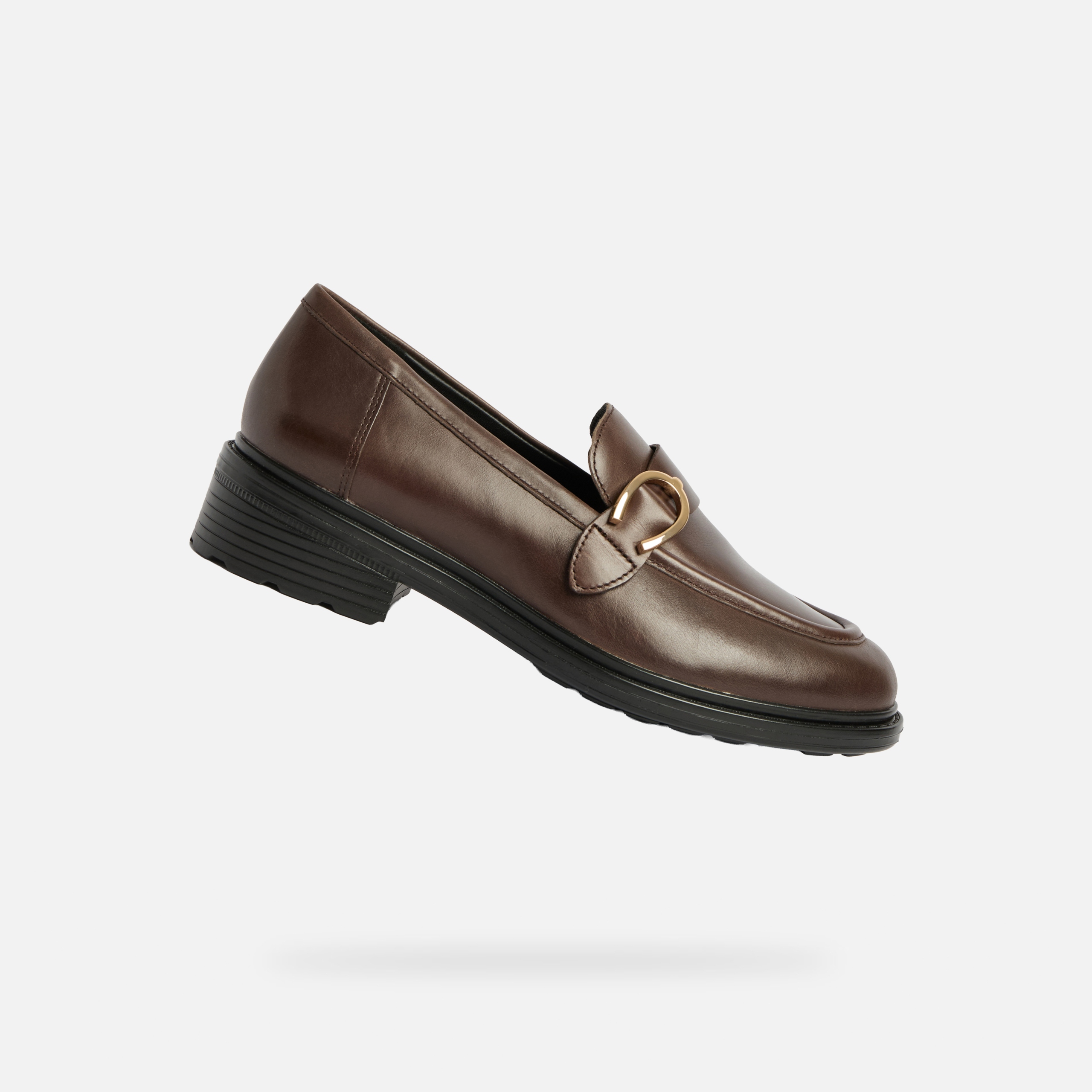 Geox Hnědé dámské mokasíny Geox Walk Pleasure