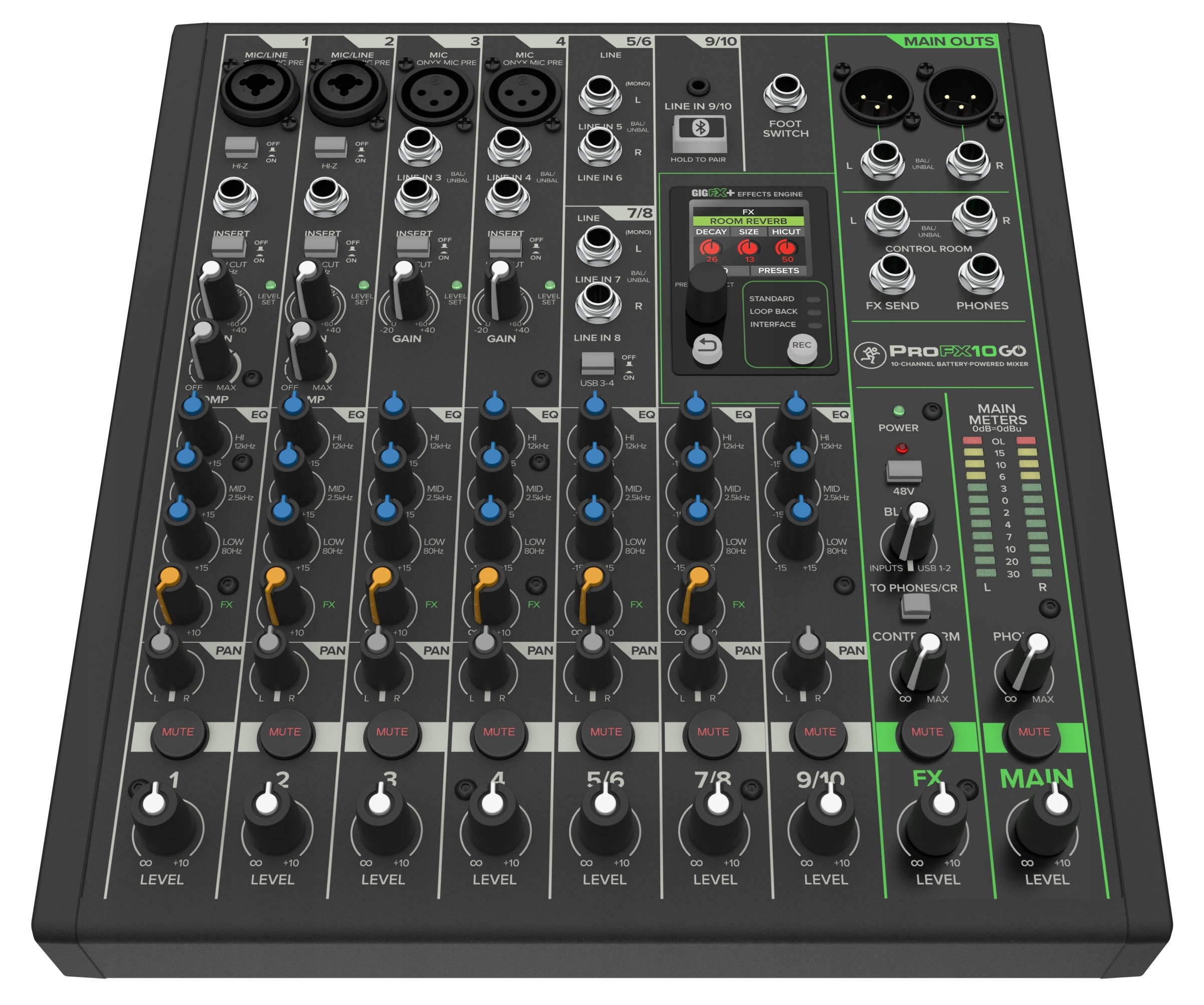 Mackie ProFX10 Go – prenosný mixér s Usb rozhraním