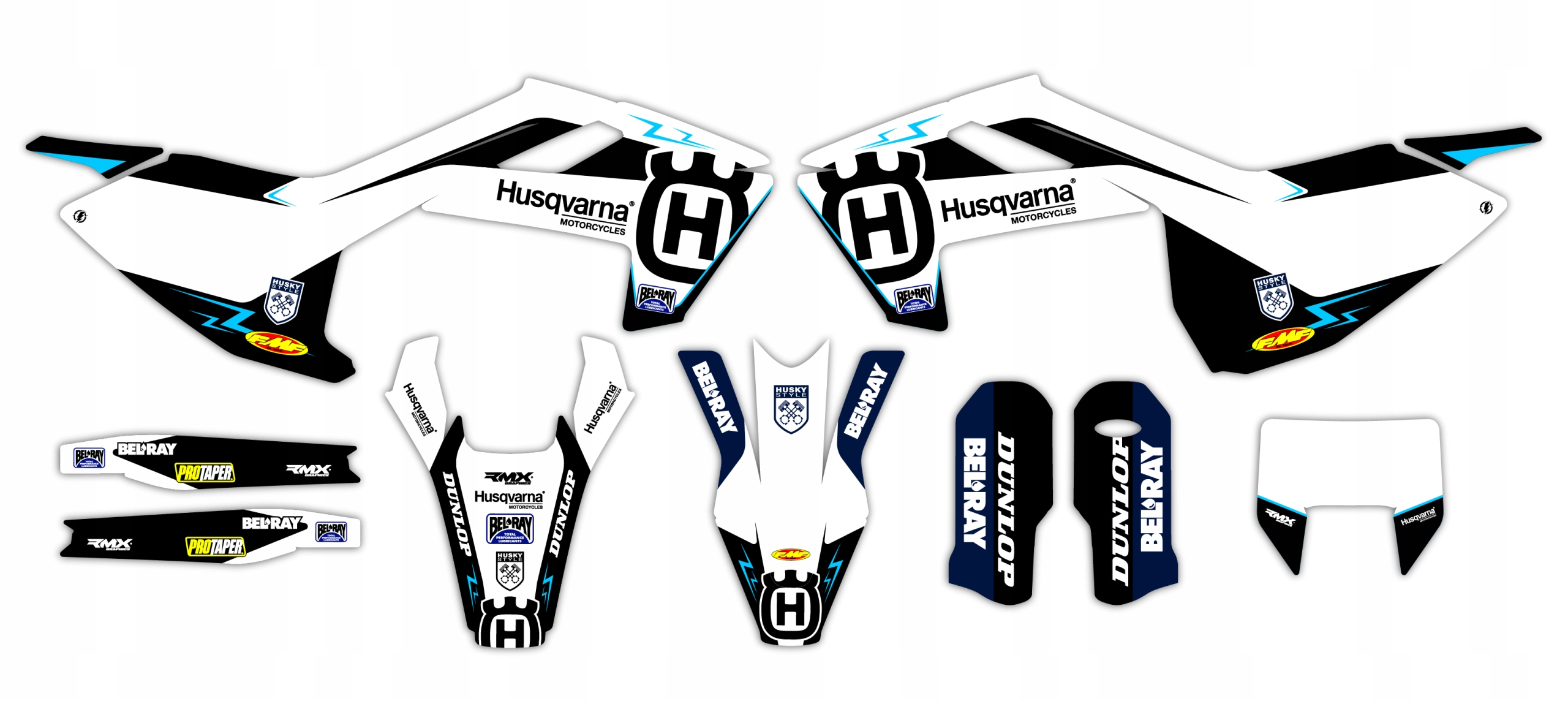 Dýha nálepky na motor Husqvarna Te Fe Tx 2017-2019 Enduro